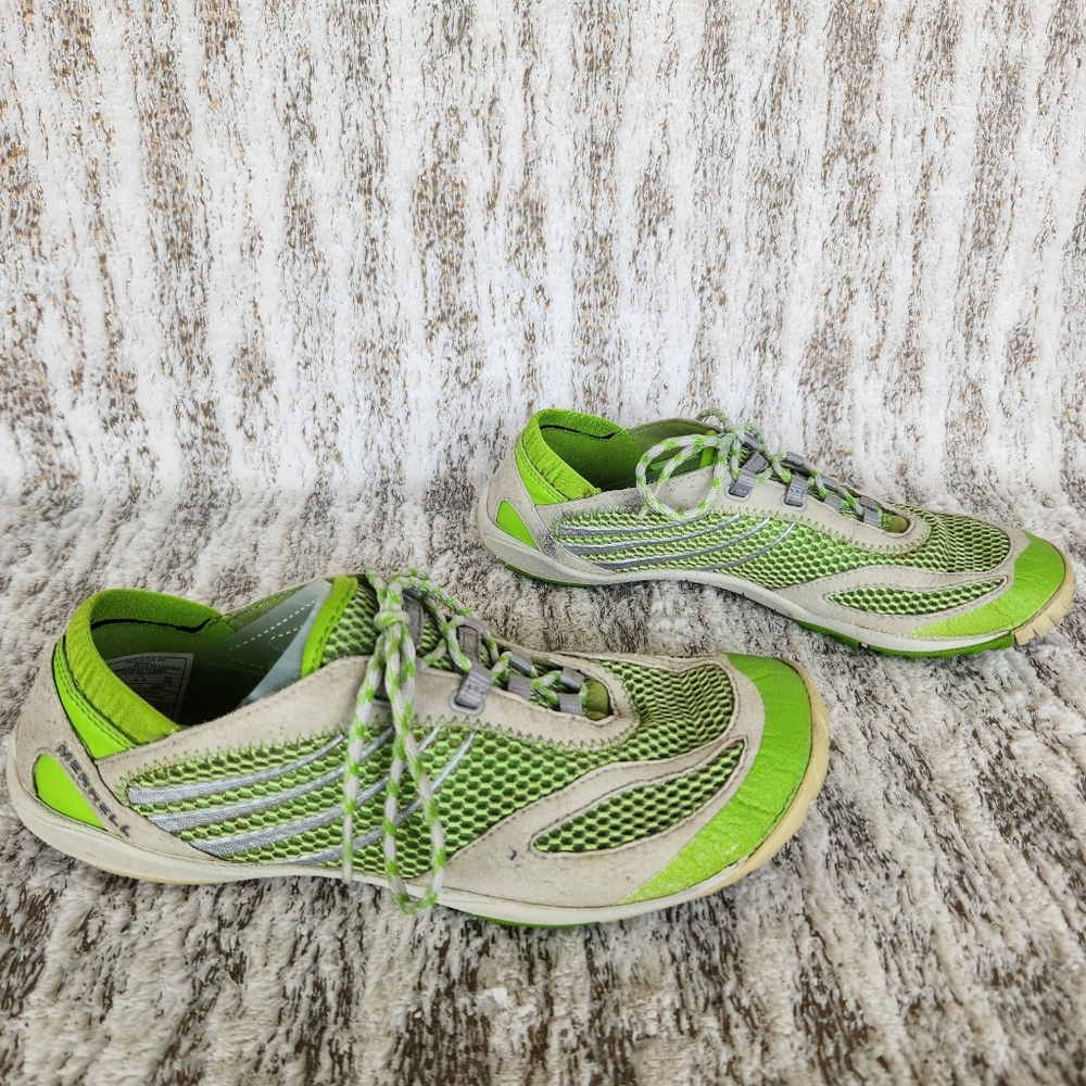 Merrell Barefoot "Pace Glove Ice" Running Shoe Sneaker Green | Women's Size 9 - Picture 6 of 11